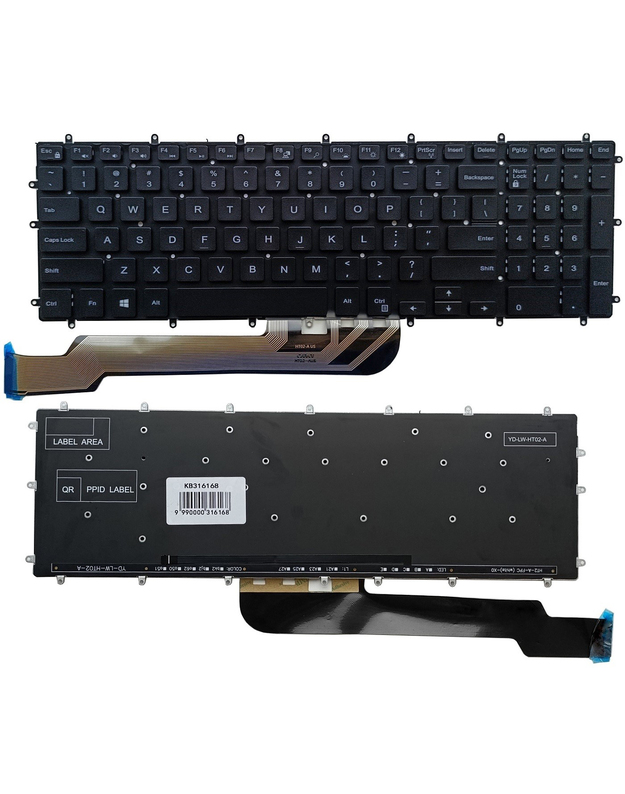 Klaviatūra DELL Inspiron 5570, 5565, 7566, 7567, 3579, su pašvietimu