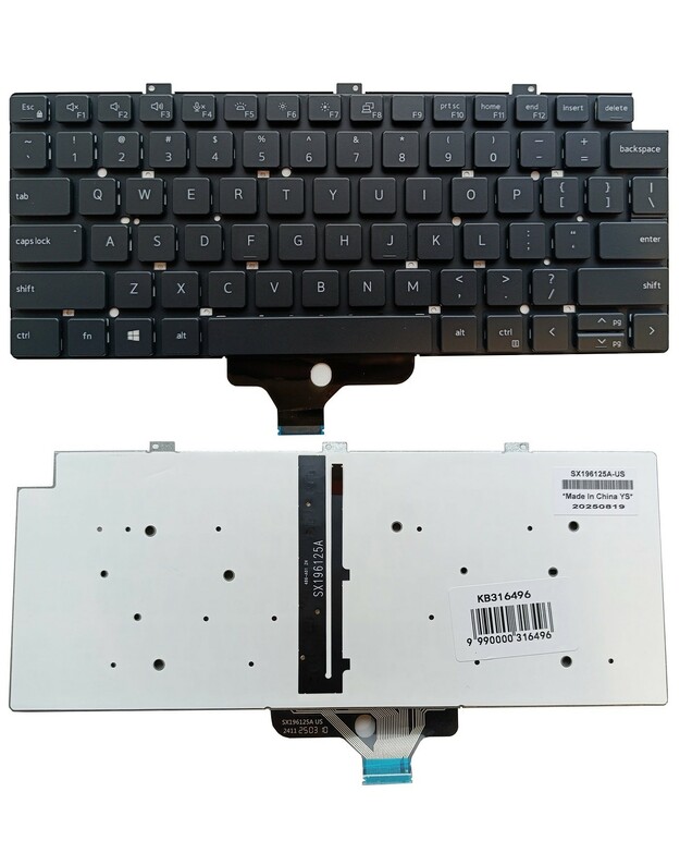 Klaviatūra DELL Latitude 5320, 5330, 5340, 7320, 7330, su pašvietimu, US