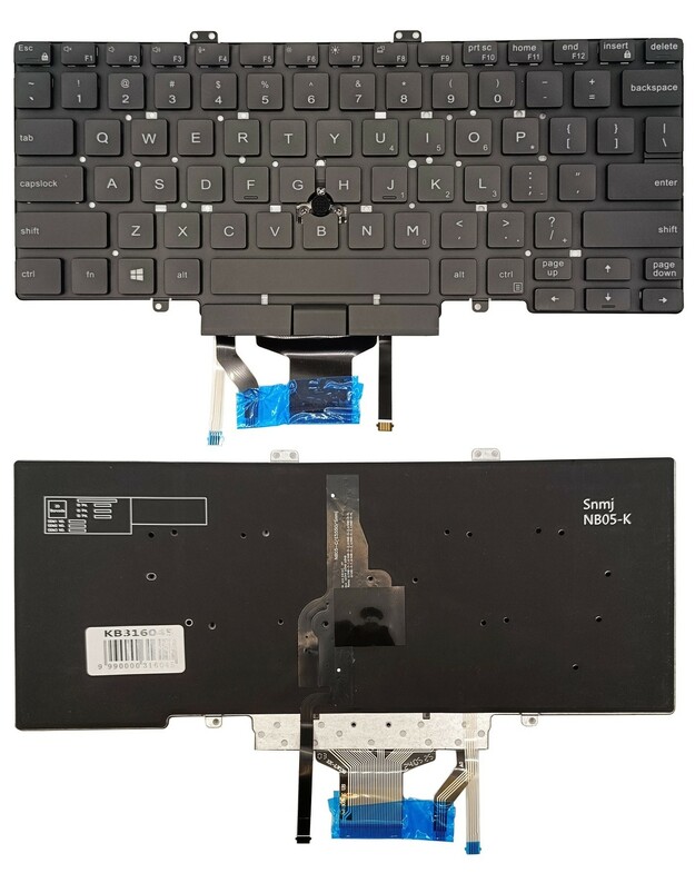 Klaviatūra DELL Latitude 5400, su „trackpoint“