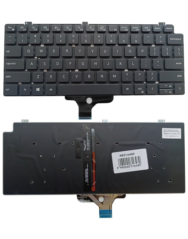 Klaviatūra DELL Latitude 7310, su pašvietimu, US