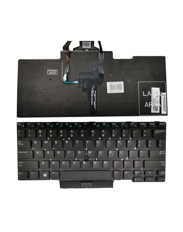 Klaviatūra DELL Latitude: E5450, E5470, E5480 su apšvietimu ir „trackpoint“