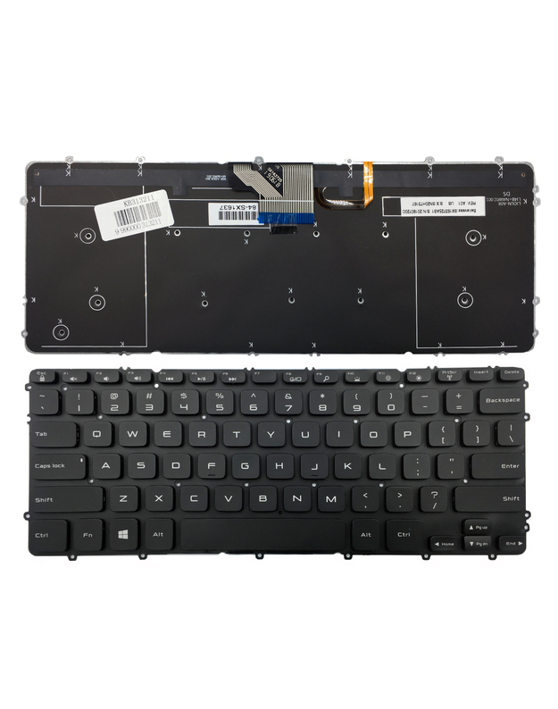 Klaviatūra Dell: Precision M3800 XPS 15 9530 su pasvietimu