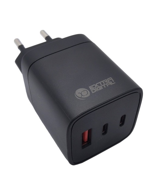 Kroviklis EXTRA DIGITAL GaN 2x USB Type-C, USB Type-A: 65W, PPS