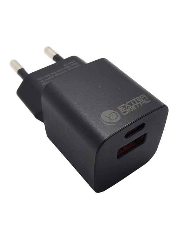 Kroviklis EXTRA DIGITAL GaN USB Type-C, USB Type-A: 30W, PPS
