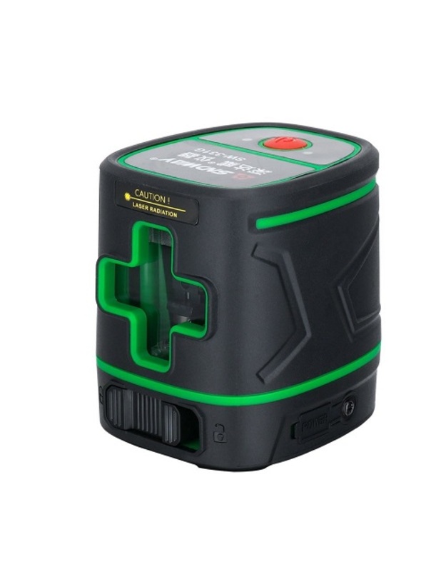 Lazerinis kryžminis nivelyras iki 15m, žalio spindulio