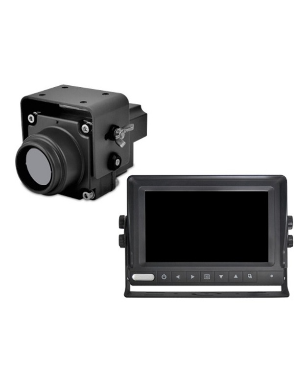 Naktinio matymo sistema automobiliui - termovizorinė kamera ir 7" CCTV monitorius vandeniui atsparus