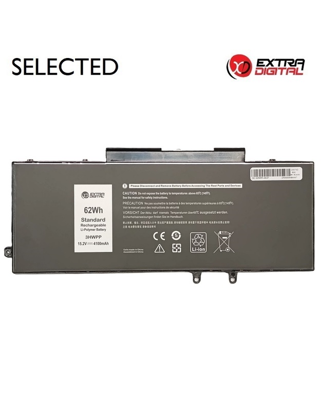 Nešiojamo kompiuterio baterija DELL 3HWPP, 4100mAh, Extra Digital Selected