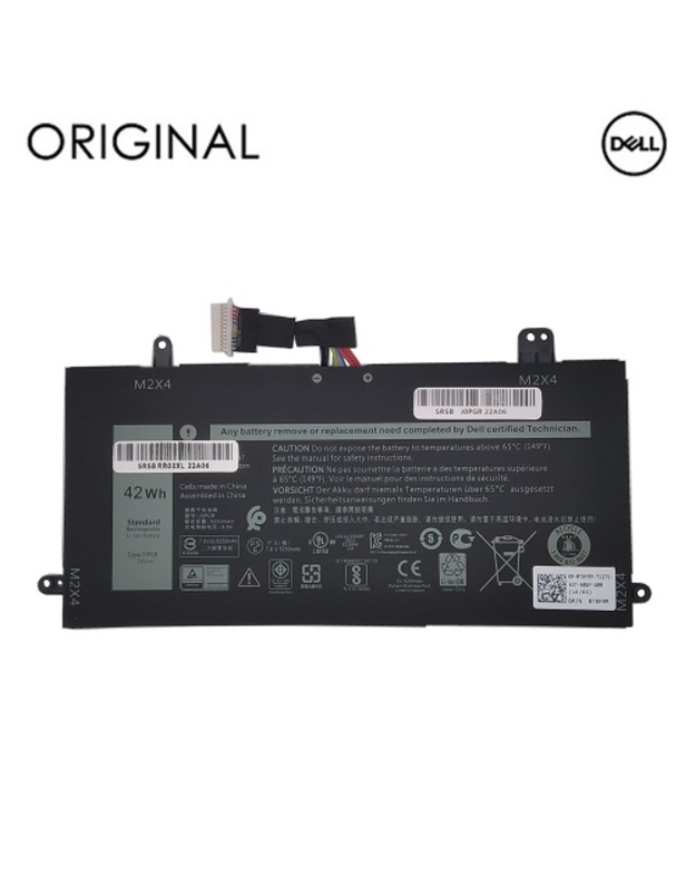 Nešiojamo kompiuterio baterija DELL J0PGR, 42Wh, 5250mAh, Original