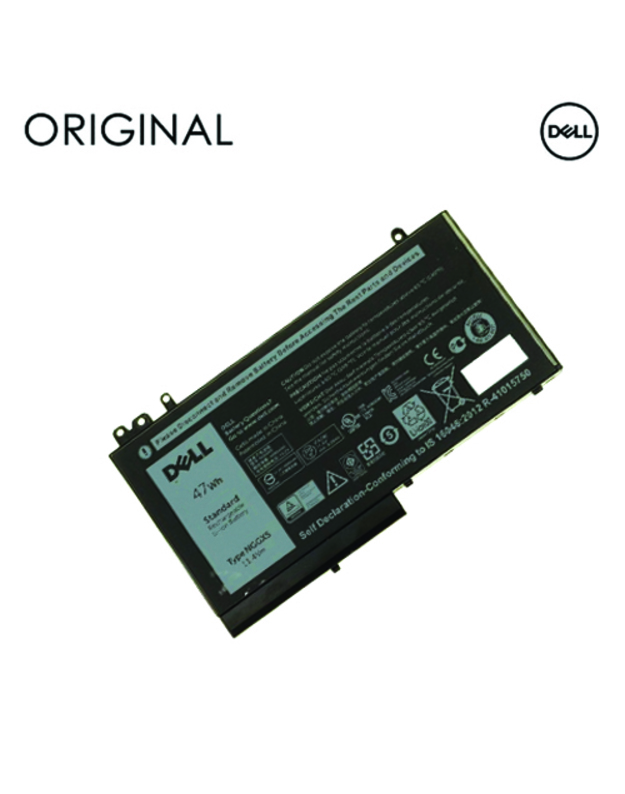 Nešiojamo kompiuterio baterija DELL NGGX5, 4122mAh, Original