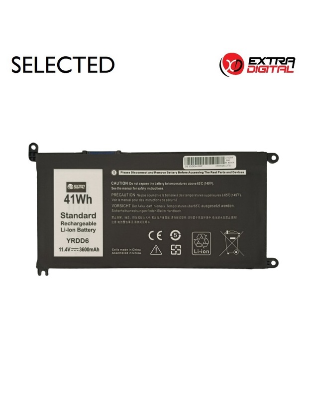 Nešiojamo kompiuterio baterija DELL YRDD6, 3600mAh, Extra Digital Selected