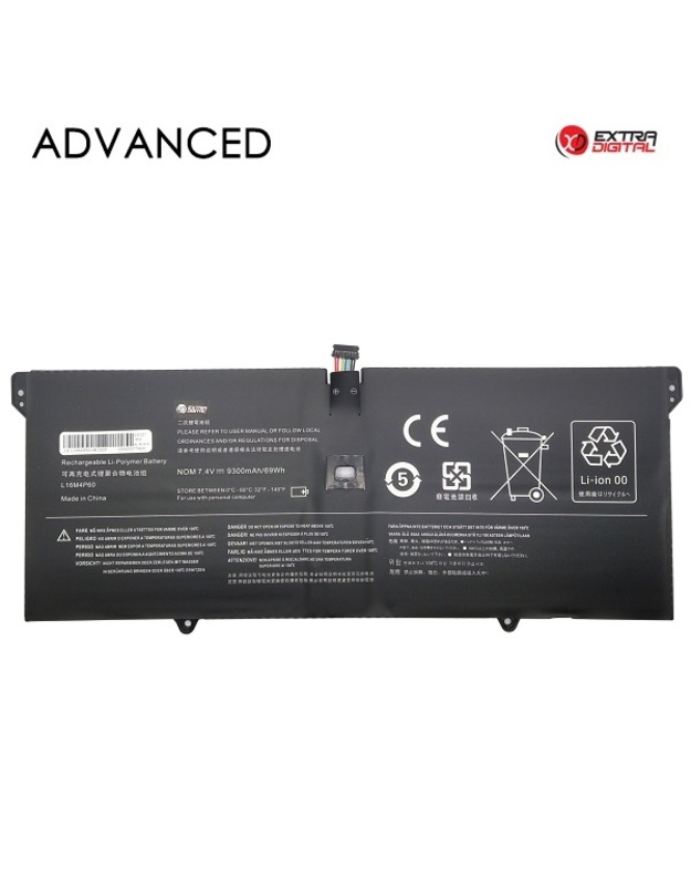 Nešiojamo kompiuterio baterija LENOVO L16M4P60, 9300mAh, Extra Digital Advanced