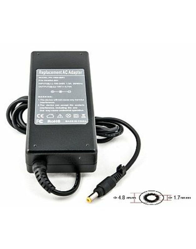 Nešiojamo kompiuterio įkroviklis HP 90W: 19V, 4.74A