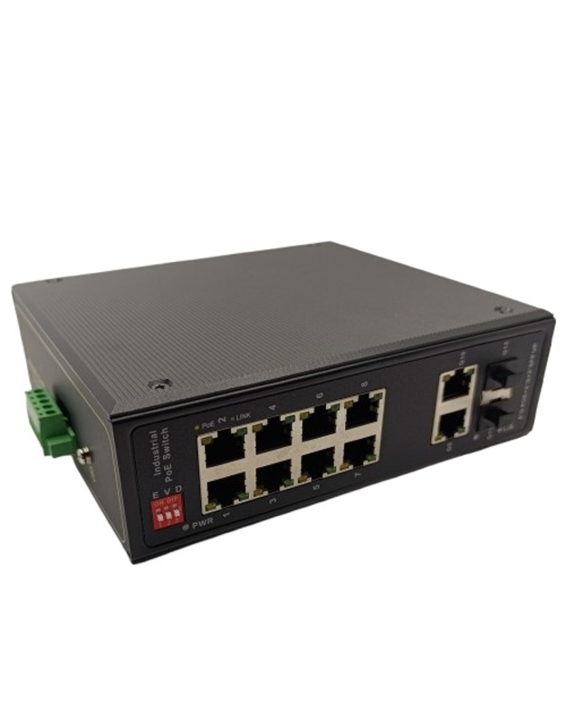 PoE šakotuvas 10 prievadų 1000M su 2 SFP prievadais 1000M