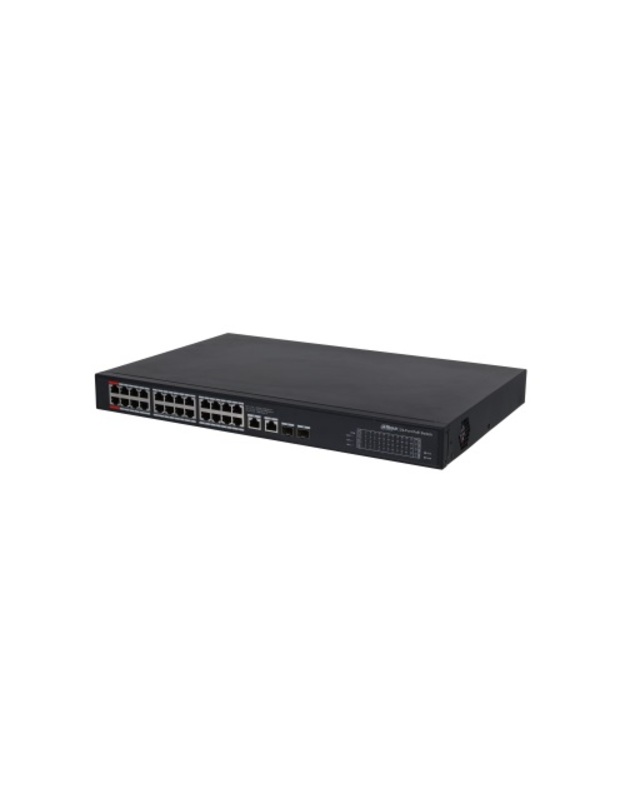 PoE šakotuvas 24-Portų, PoE+, uplink 2-Port  RJ45 + uplink 2-Port  SFP, 360W