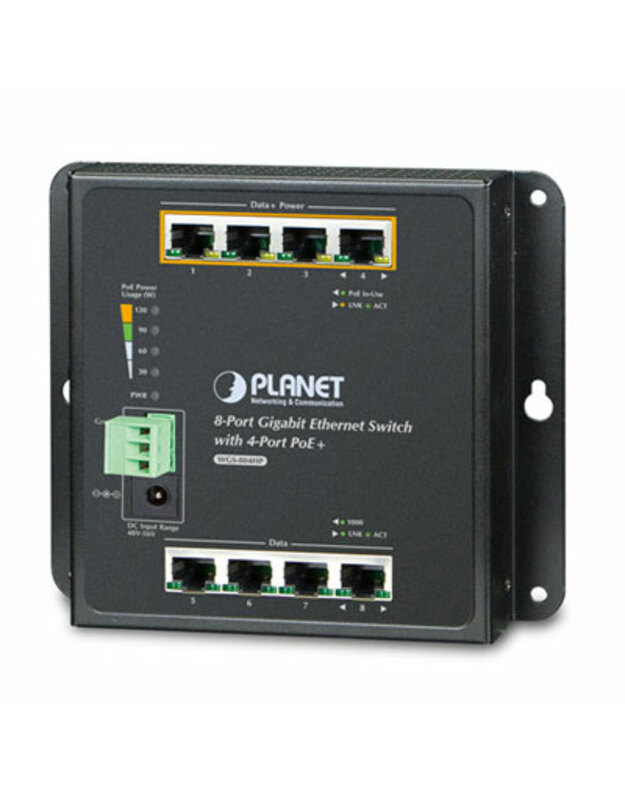 PoE switch 1G 4ch. + 4 uplink, indust.