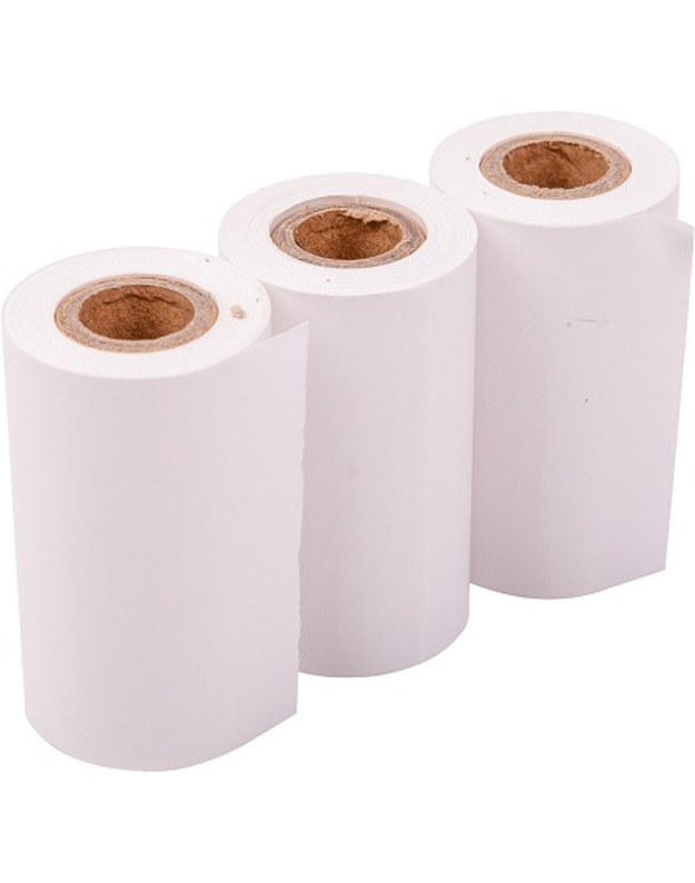 Popierius terminiam spausdintuvui, D30mm x 52mm, 3 ritinėliai