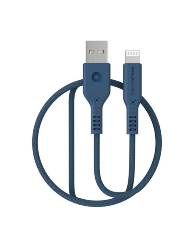Premium MFI sertifikuotas kabelis USB - Lightning (mėlynas, 1.1m)
