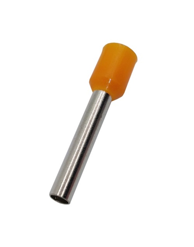 Presuojamas izoliuotas antgalis 4mm2/12AWG laidui, varis, oranžinis, 100 vnt.