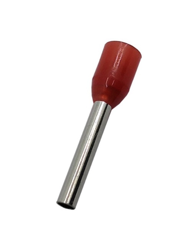 Presuojamas izoliuotas antgalis 6mm2/10AWG laidui, varis, raudonas, 100 vnt.