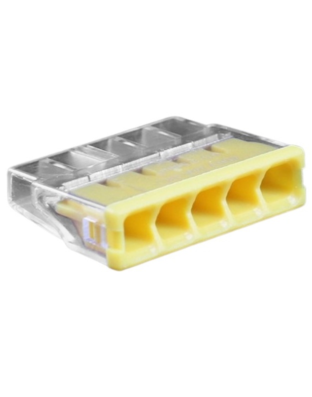 Universali laidų jungtis, 5x 0.5-2.5mm², 24A, 450V, 100vnt.