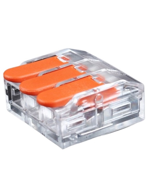 Universali užspaudžiama laidų jungtis, 3x 0.5-6.0mm², 41A, 450V, 20vnt.