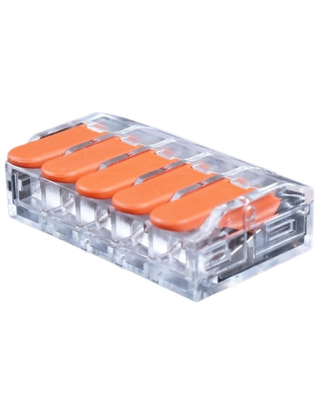 Universali užspaudžiama laidų jungtis, 5x 0.5-6.0mm², 40A, 450V, 20vnt.