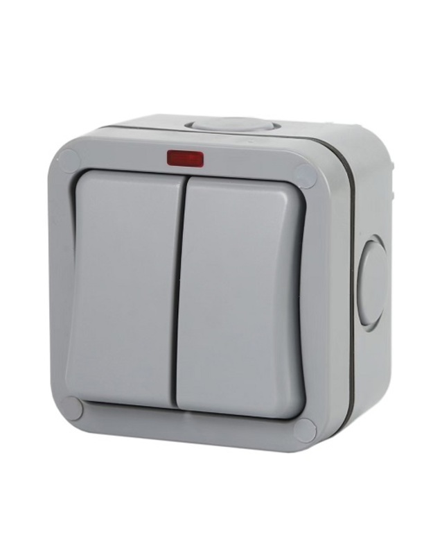 Virštinkinis jungiklis 2 kanalų, IP66, EU