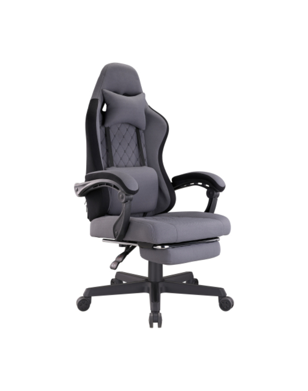 Žaidimų kėdė su galvos ir juosmens atramomis, su RGB apšvietimu