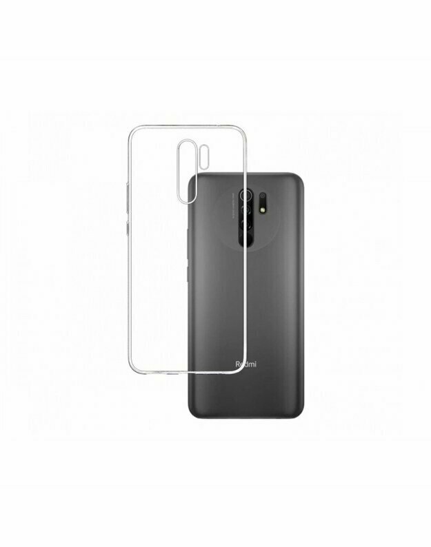 Skaidrus silikoninis dėklas Xiaomi Redmi 9 telefonui “Clear 1.0mm”