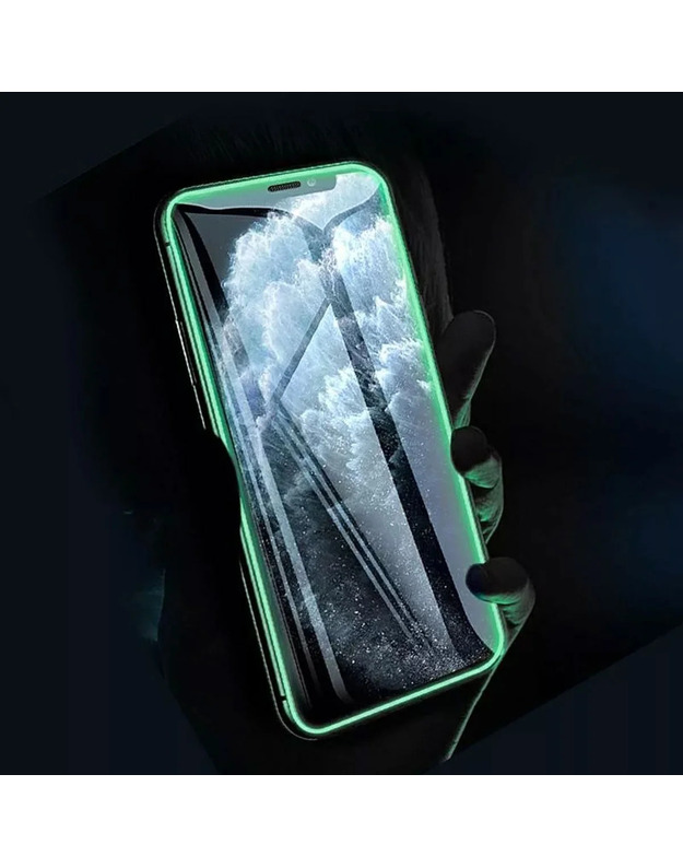 Grūdinto stiklo plėvelė, fluorescencinė, Apple iPhone 7/8/SE 2020, žalia