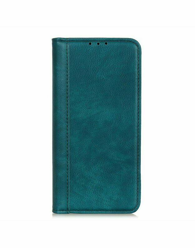 Piniginės dėklas skirtas iPhone 13 Mini, Litchi Leather, Žalia