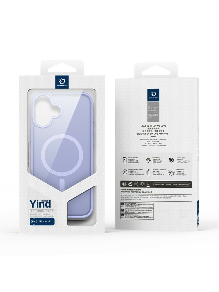 Dėklas Dux Ducis Yind Apple iPhone 16 pilkas