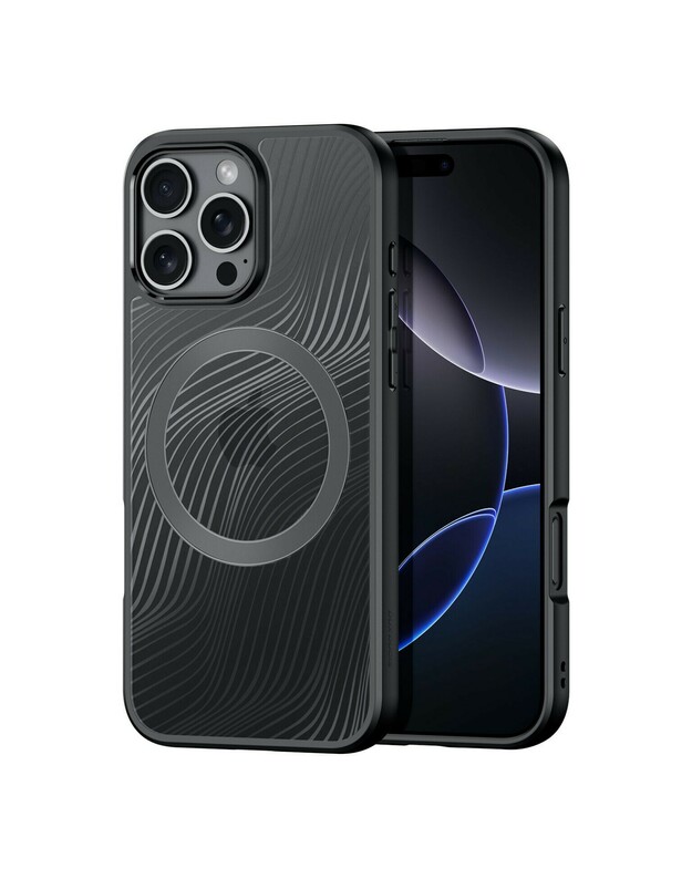Juodas / skaidrus dėklas Apple iPhone 16 Pro telefonui "Dux Ducis Aimo Mag"