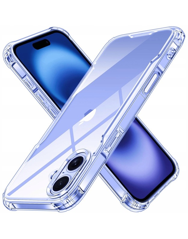 Sustiprintas smūgiams galinis dangtelis iPhone 16 PLUS