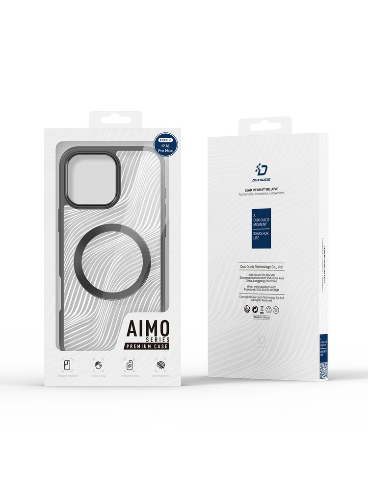 „Dux Ducis Aimo Mag“ dėklas su „MagSafe“, skirtas „iPhone 16 Pro Max“ – juodas