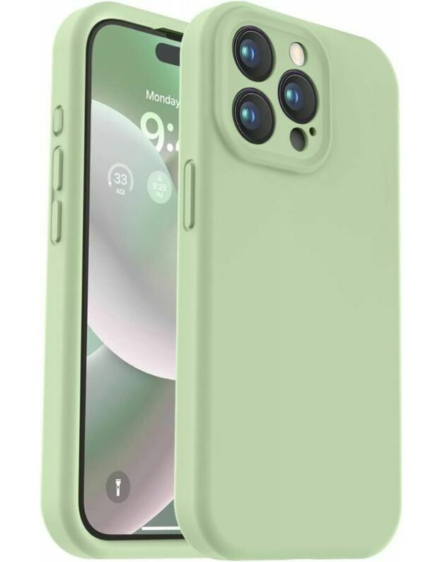 Mėtos spalvos dėklas Apple iPhone 16 Pro Max "Liquid Silicone" 1.5mm
