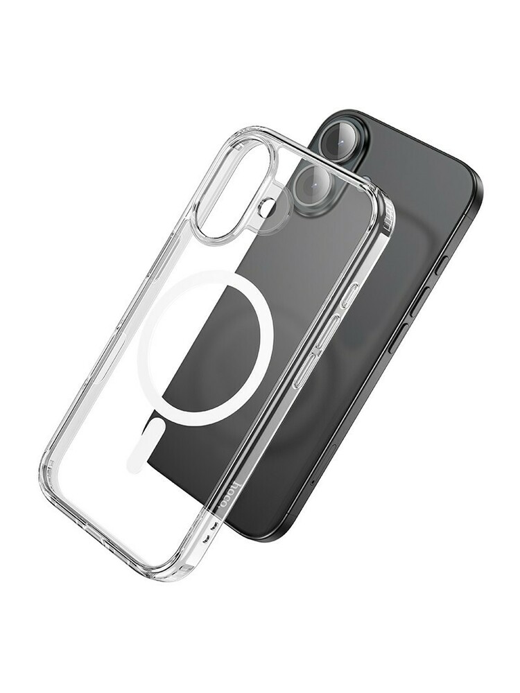 Dėklas Hoco Magnetic Airbag Anti-Fall Protective Shell Apple iPhone 16 Plus skaidrus