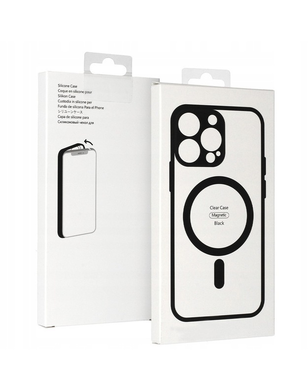 Akrilo spalvos „Magsafe“ dėklas, skirtas „iPhone 16“, juodas