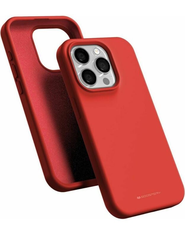Raudonas dėklas Apple iPhone 16 Pro "Mercury Silicone"
