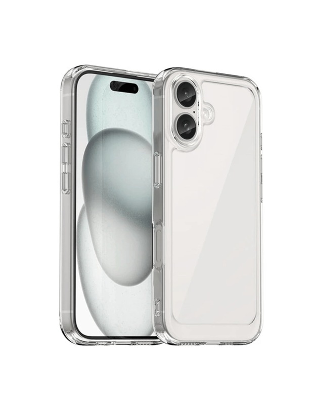 Silikoninis skaidrus dėklas iPhone 16 telefonui
