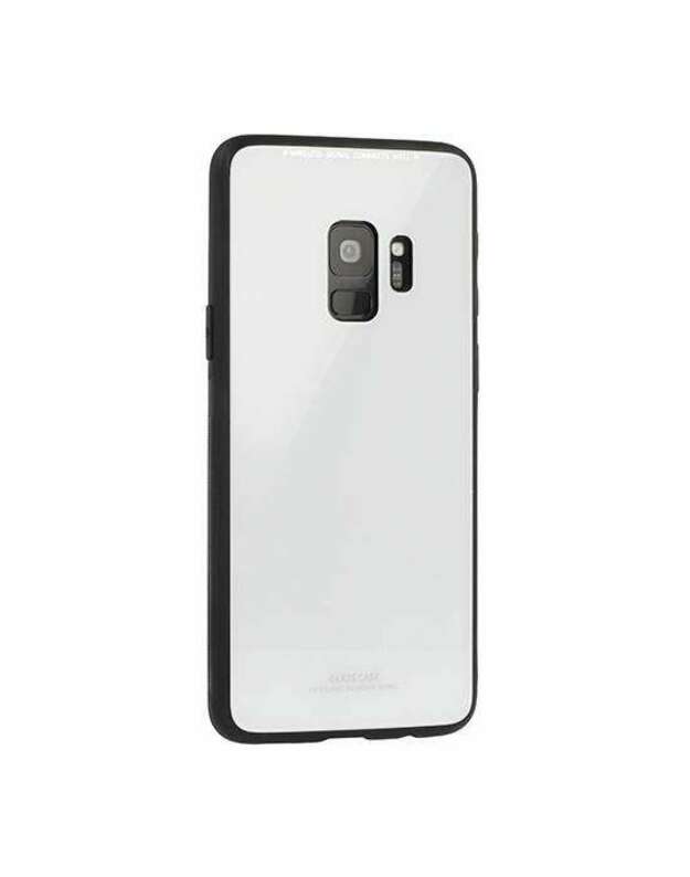 Grūdinto balto stiklo buferinis dėklas SAMSUNG J415 Galaxy J4 Plus (J4+) telefonui