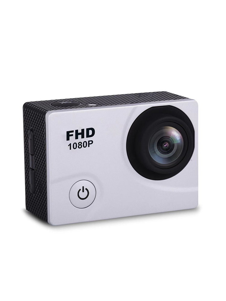 Vaizdo kamera Sportinė kamera 1080P Full HD Wi-Fi 12Mpx vandeniui atspari, balta