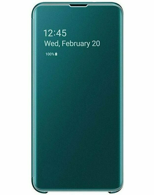Samsung Clear View dėklas – Samsung Galaxy S10e – žalias