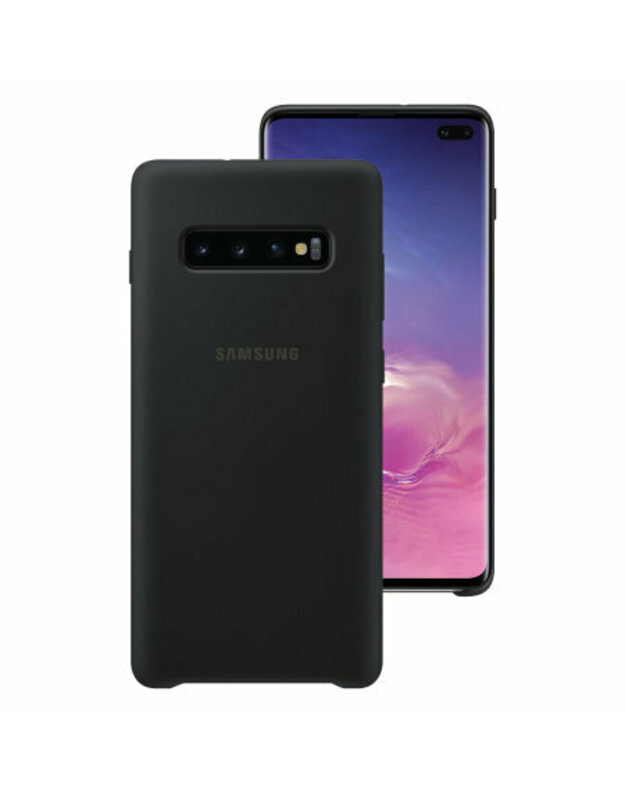 Oficialus „Samsung Galaxy S10 Plus“ silikoninis dėklas – juodas