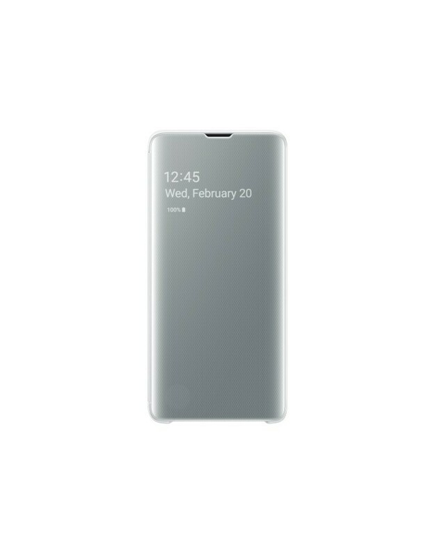 „Samsung Clear View“ dėklas „Galaxy S10 PLUS “ – baltas