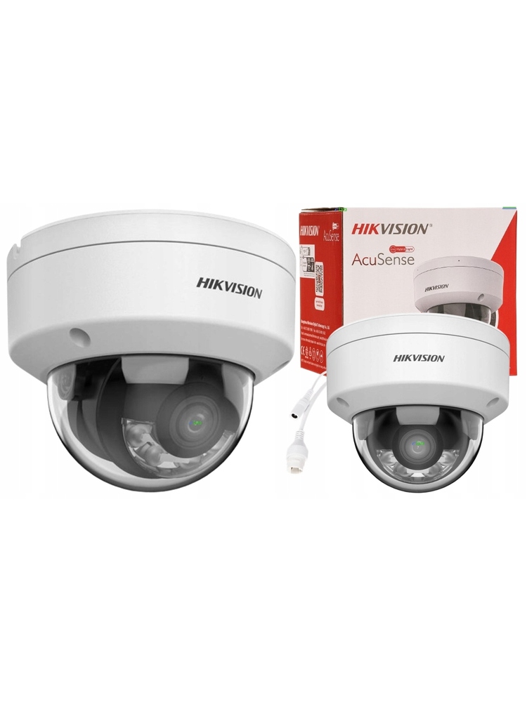 „Hikvision“ (DS-2CD2143G0-I) 4 mm 21 serijos 4 MP IR fiksuota kupolinė tinklo kamera - balta