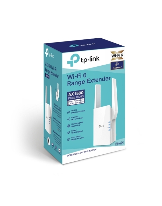 TP-LINK RE505X - AX1500 Wi-Fi 6 diapazono plėstuvas