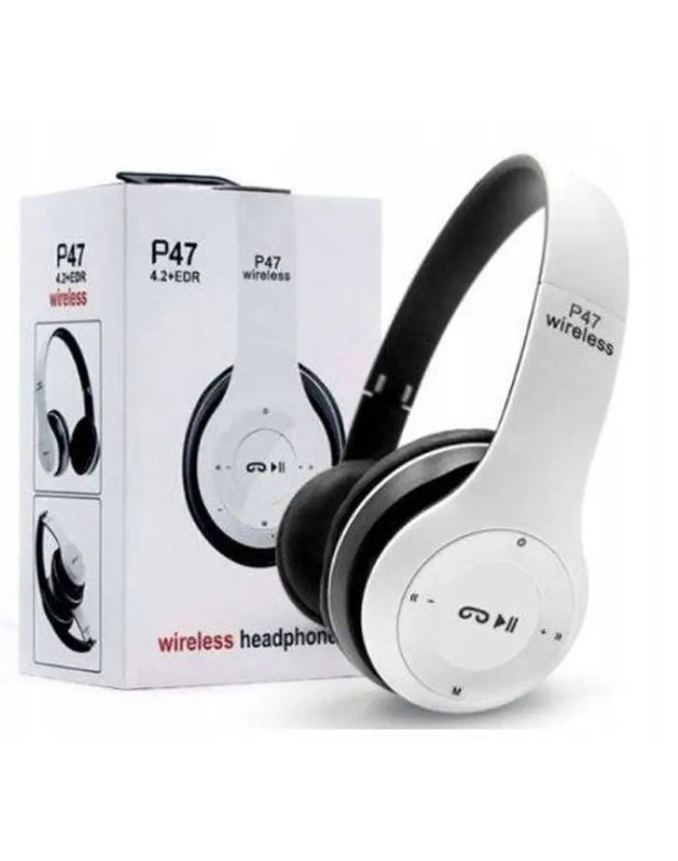 Sulankstomos ausinės su belaidėmis „Bluetooth 4.2“ ir EDR mikrofonu, „MicroSD“ ir MP3 atmintimi, juodos