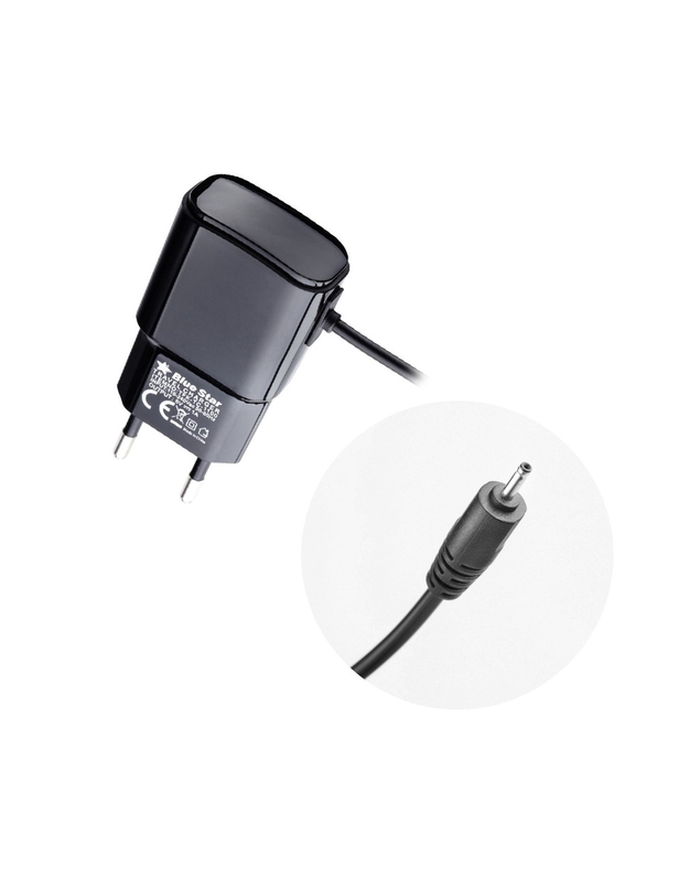 Įkroviklis 3.5mm (Nokia): Kabelis 1m, Adapter iki 0.6A: Blue Star - Juoda