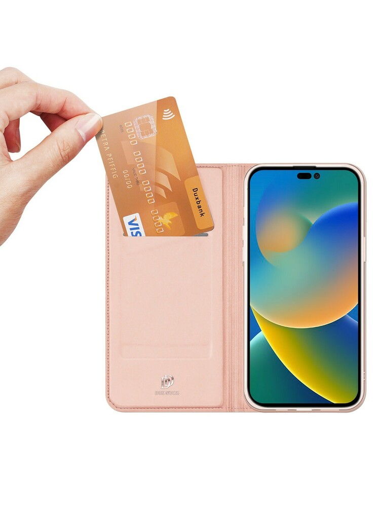 Dėklas Dux Ducis Skin Pro Samsung A155 A15 4G / A156 A15 5G rožinis-auksinis